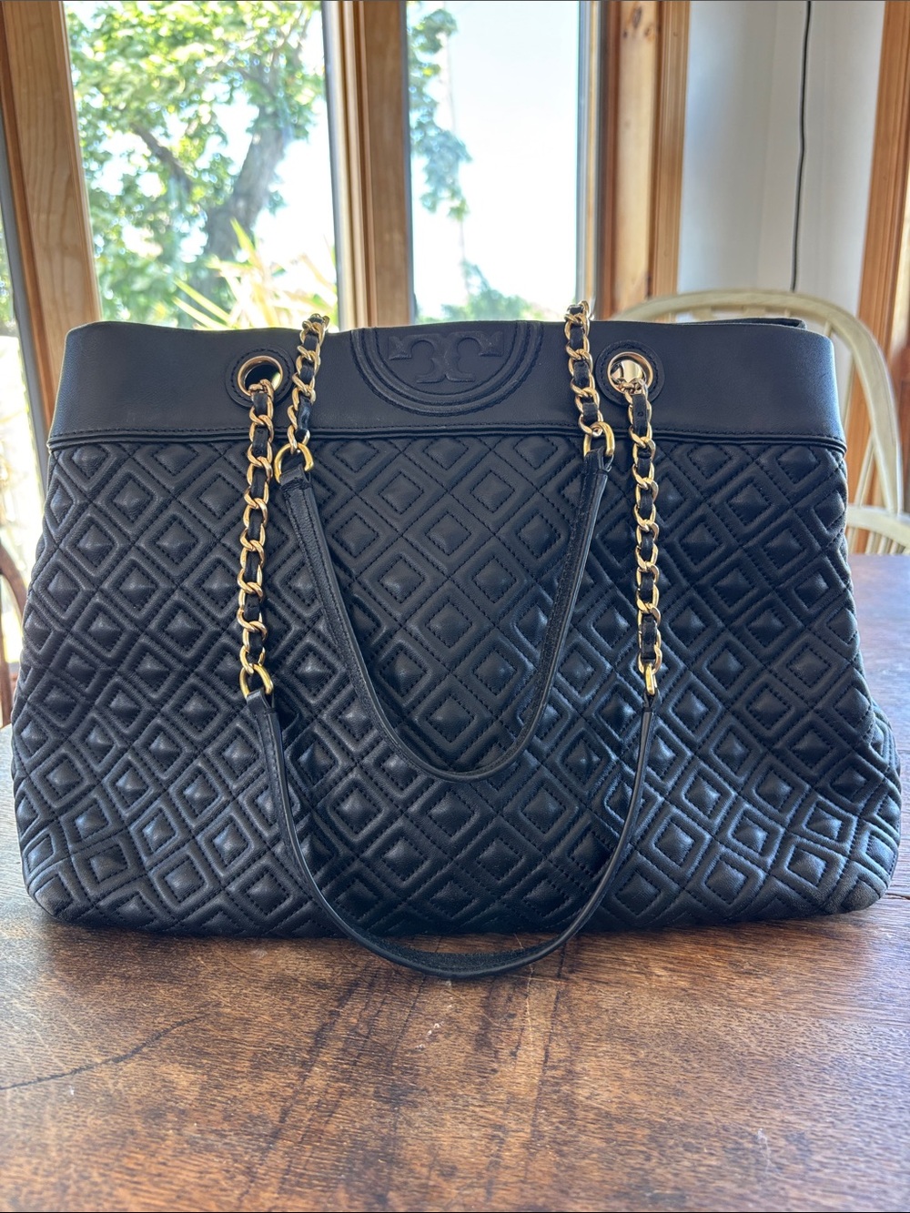 Tory Burch Fleming quilted leather tote